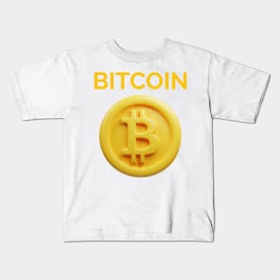 3d front view rendering crypto currency Kids T-Shirt